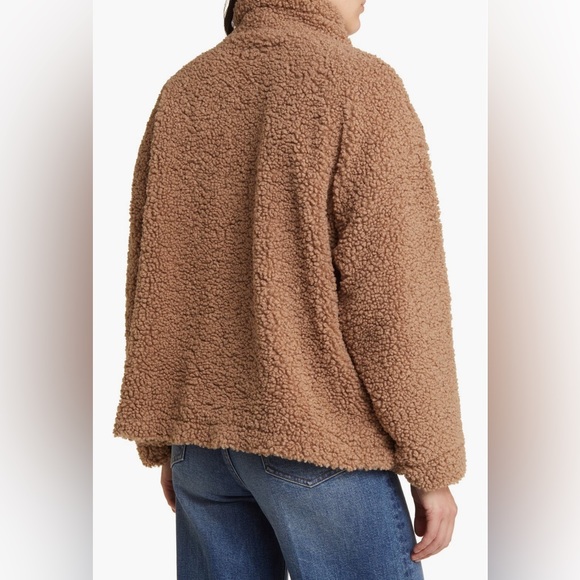 Blanknyc Fuzzy Wuzzy Corduroy Sherpa Mixed Trucker Brown Jacket NWT!Size:L Warm - Picture 2 of 11